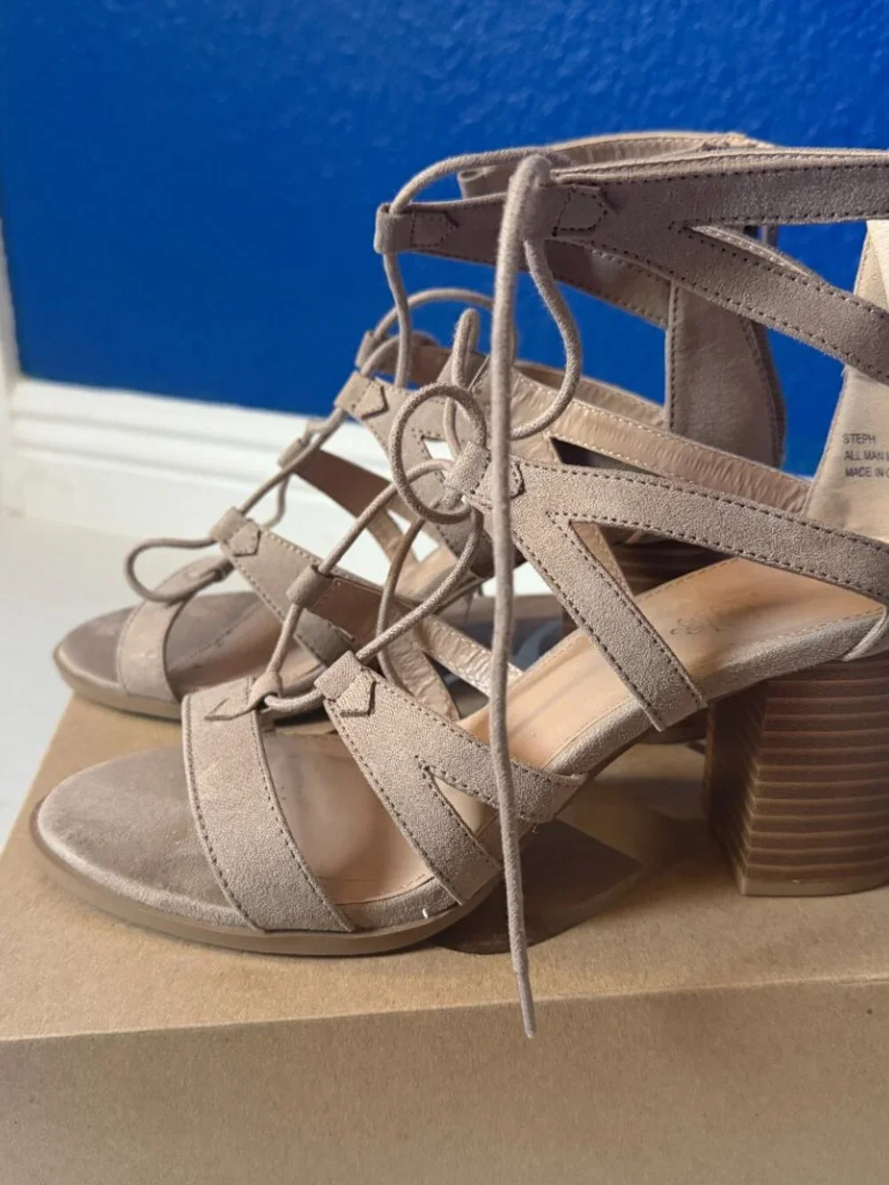 Charlotte Russe Steph Taupe Heel Sandals